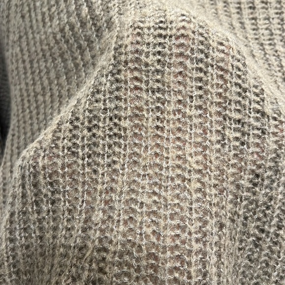 Vintage Taupe Brown Open Knit Chunky Oversized Pullover Sweater - Picture 10 of 11